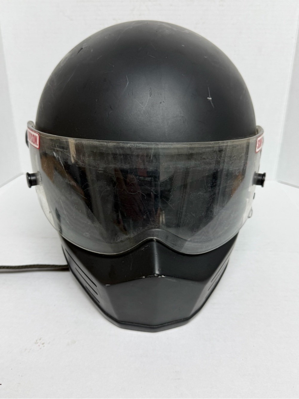 Rare Vintage Simpson Racing SA90 Super Bandit Racing Helmet Adult M Matte Black